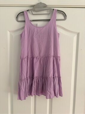 Girls' Lavender Tiered Tank Dress - Casual Everyday Dress
